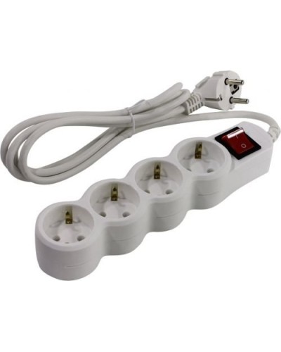 SP4W-130. Сетевой фильтр 4 розетки, 3м, белый. 5bites в Королеве