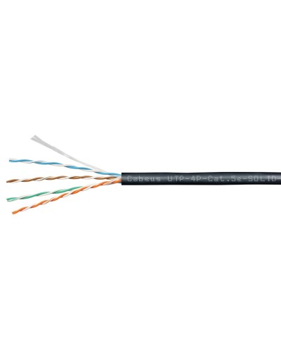 UTP-4P-Cat.5e-SOLID-OUT-PE-UV-100 (11246c-5). Кабель «витая пара» (LAN) для структурированных систем связи. CABEUS в Королеве