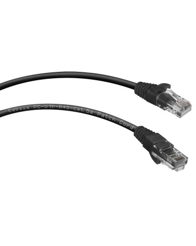 PC-UTP-RJ45-Cat.5e-3m-BK (7686c), чёрный. Патч-корд медный. CABEUS в Королеве