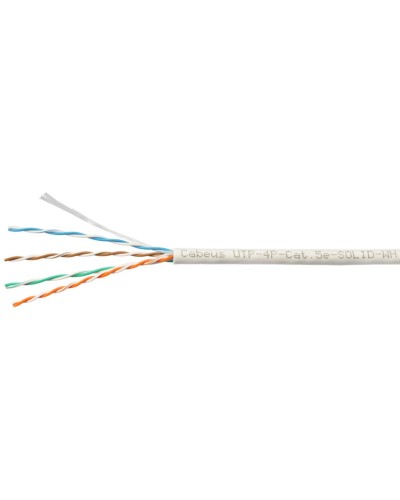 UTP-4P-Cat.5e-SOLID-WH-100 (7471c-5). Кабель «витая пара» (LAN) для структурированных систем связи. CABEUS в Королеве