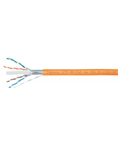 UTP-4P-Cat.6a-SOLID-LSZH-OR (11374c). Кабель «витая пара» (LAN) для структурированных систем связи. CABEUS в Королеве