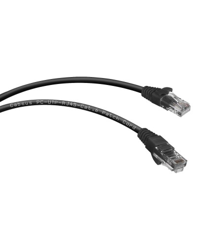 PC-UTP-RJ45-Cat.6-1.5m-BK (8664c), чёрный. Патч-корд медный. CABEUS в Королеве