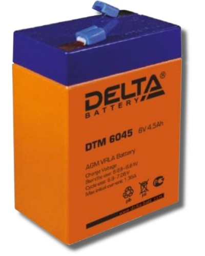 Delta DTM 6045. Аккумулятор герметичный свинцово-кислотный. Delta в Королеве