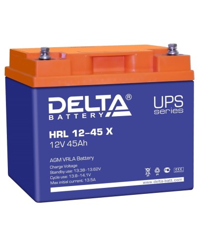 Delta HRL 12-45 X. Аккумулятор герметичный свинцово-кислотный. Delta в Королеве