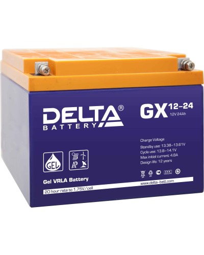 Delta GX 12-24. Аккумулятор герметичный свинцово-кислотный. Delta в Королеве