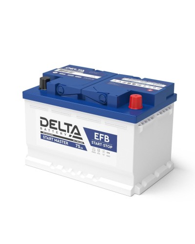 Delta START MASTER EFB 1275 (75 Ah). Аккумулятор автомобильный герметичный свинцово-кислотный. Delta в Королеве