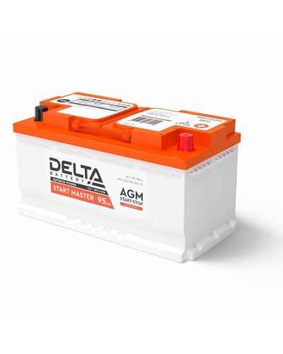 Delta START MASTER AGM 1295 (95 Ah). Аккумулятор автомобильный герметичный свинцово-кислотный. Delta в Королеве