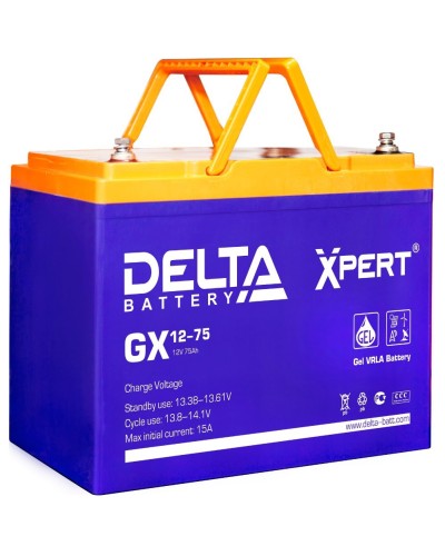 Delta GX 12-75. Аккумулятор герметичный свинцово-кислотный. Delta в Королеве