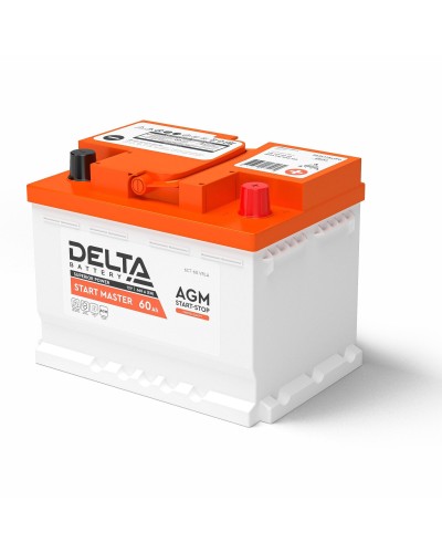 Delta START MASTER AGM 1260 (60 Ah). Аккумулятор автомобильный герметичный свинцово-кислотный. Delta в Королеве