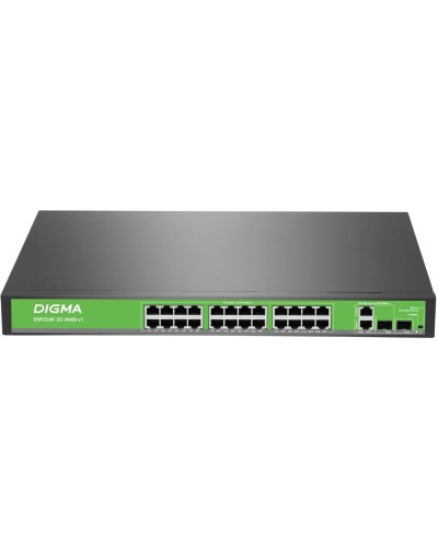 DSP224F-2C-R400 DSP224F-2C-R400 V1 (L2) 24х100Мбит/с 2хКомбо(1000BASE-T/SFP) 24PoE 24PoE+ 400W. Коммутатор с питанием по PoE. Digma в Королеве