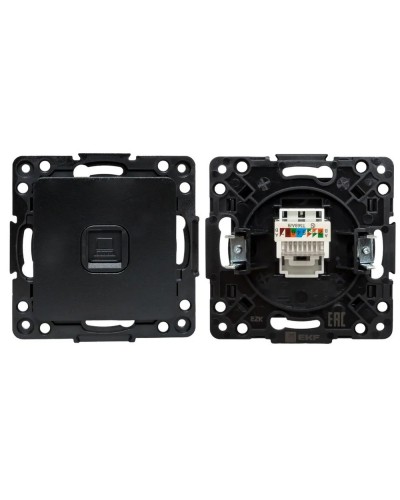 Стокгольм Механизм Розетки RJ-45 1-местной (EZK01-035-10). Механизм Розетки RJ-45 1-местной. EKF в Королеве