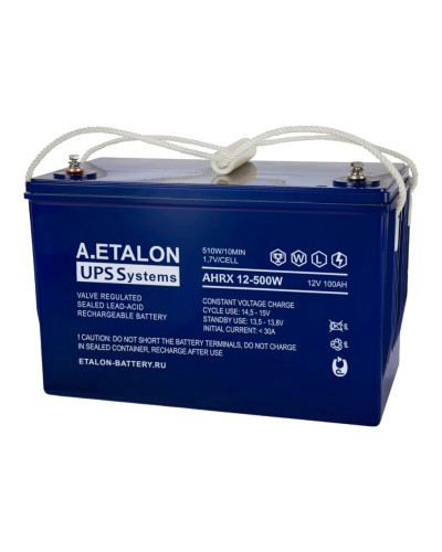 A.ETALON AHRX 12-500W (100). Аккумулятор герметичный свинцово-кислотный. ETALON в Королеве