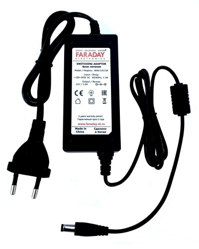 36W/12V/3A. Импульсный блок питания в пластиковом корпусе. FARADAY в Королеве