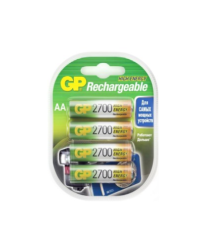 GP 270AAHC AA (GP 270AAHC-2DECRC4), упак. 4 шт.. Перезаряжаемые аккумуляторы. GP Batteries в Королеве