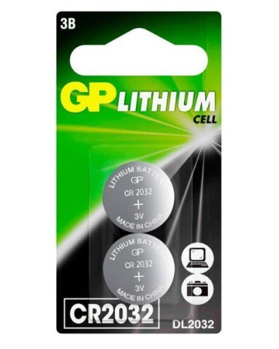 GP Lithium CR2032 (GP CR2032-2CRU2), упак. 2 шт. БЛИСТЕР. Литиевые дисковые батарейки. GP Batteries в Королеве
