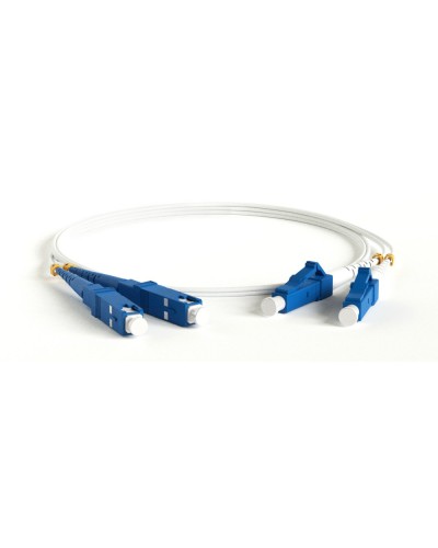FC-D2-9A1-LC/UR-SC/UR-H-3M-LSZH-WH. Патч-корд волоконно-оптический LC-SC. Hyperline в Королеве