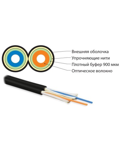 FO-D3-IN-50-2-LSZH-BK. Кабель волоконно-оптический многомодовый. Hyperline в Королеве
