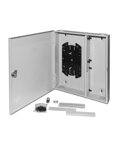 FO-WBX-4xSLT-W140H42-32UN-GY. Кросс оптический настенный. Hyperline в Королеве