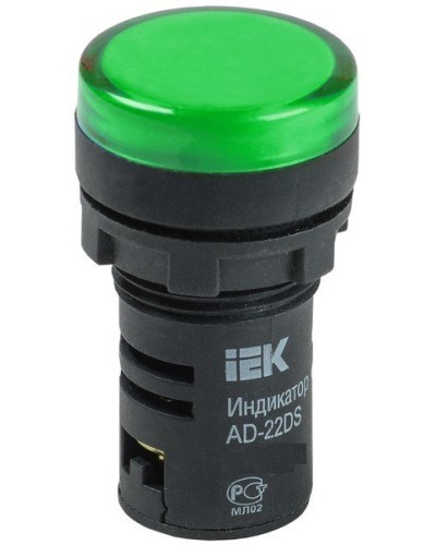 Лампа AD22DS (LED) матрица D22мм зеленый 230В (BLS10-ADDS-230-K06). Светосигнальный индикатор. IEK в Королеве