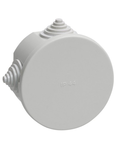 Коробка распаячная КМ41237 D75х40 открытой проводки IP44 4 гермоввода серая (UKO11-075-040-000-K41-44). Коробка распаячная безгалогенная (HF). IEK в Королеве
