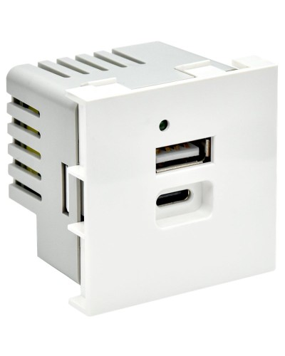 Розетка USB A+C 4,2А PRIMER РКЮ-25-40-П белый IEK (PR-KK40D-RU-0-2-AC-K01). Розетка USB. IEK в Королеве