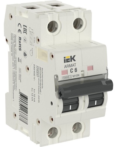 M10N 2P C 6А 10кА ARMAT (AR-M10N-2-C006). Автоматический выключатель. IEK в Королеве
