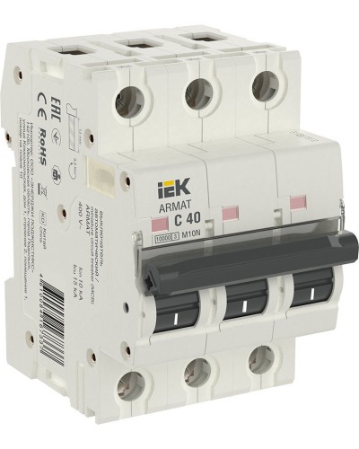 M10N 3P C 40А 10кА ARMAT (AR-M10N-3-C040). Автоматический выключатель. IEK в Королеве