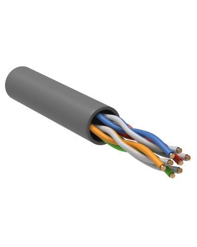 GENERICA U/UTP кат. 5 CCA 100МГц 4 пары PVC INDOOR серый (BC1-C504-111-305-G). Кабель «витая пара» (LAN) для структурированных систем связи. IEK в Королеве