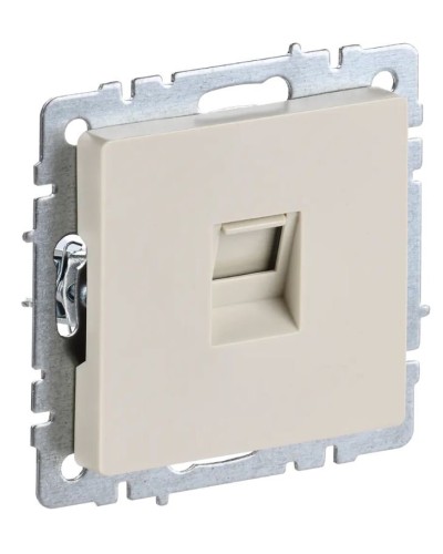 Розетка RJ45 РК10-БрКр кат.5E бежевый BRITE (BR-K10-1-K10). Розетка компьютерная. IEK в Королеве