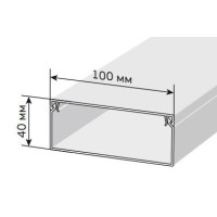 Короб 100х40 ЭЛЕКОР (CKK10-100-040-1-K01). Кабель-канал с двойным замком. IEK