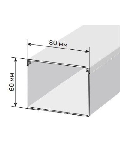 Короб 80х60 ЭЛЕКОР (CKK10-080-060-1-K01-008). Кабель-канал с двойным замком. IEK в Королеве