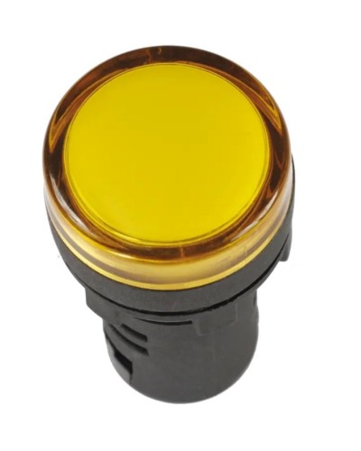 Лампа AD22DS (LED) матрица D22 мм желтый 12В AC/DC желтый (BLS10-ADDS-012-K05). Светосигнальный индикатор. IEK в Королеве