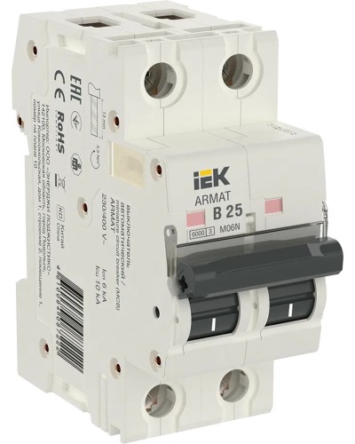 M06N 2P B 25А 6кА ARMAT (AR-M06N-2-B025). Автоматический выключатель. IEK в Королеве