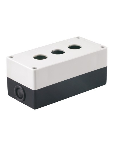 Корпус КП103 для кнопок 3 места белый (BKP10-3-K01). Корпус для кнопочных постов. IEK в Королеве
