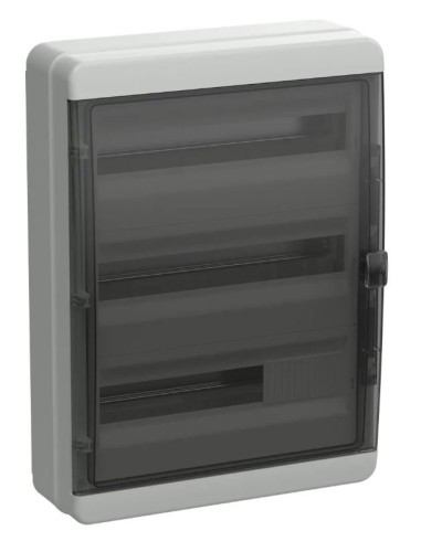 Корпус пластиковый КМПн-54 IP65 TEKFOR (TF5-KP72-N-54-65-K03-K02). Корпус модульный пластиковый черная прозрачная дверь. IEK в Королеве