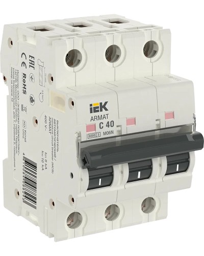 M06N 3P C 40А 6кА ARMAT (AR-M06N-3-C040). Автоматический выключатель. IEK в Королеве