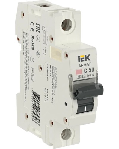 M06N 1P C 50А 6кА ARMAT (AR-M06N-1-C050). Автоматический выключатель. IEK в Королеве