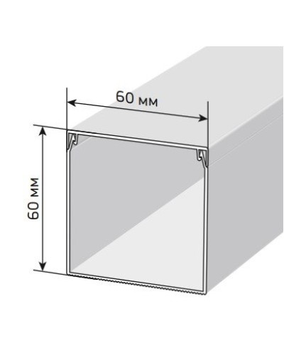 Короб 60х60 ЭЛЕКОР (CKK10-060-060-1-K01). Кабель-канал с двойным замком. IEK в Королеве