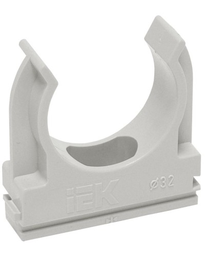 Держатель с защёлкой D25 серый ELASTA (100 шт) (CTA10D-CF25-K41-100). Держатель с защёлкой. IEK в Королеве