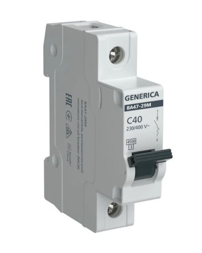 GENERICA ВА47-29М 1P C 40А 4,5кА (MVA21-1-040-C-G). Автоматический выключатель. IEK в Королеве