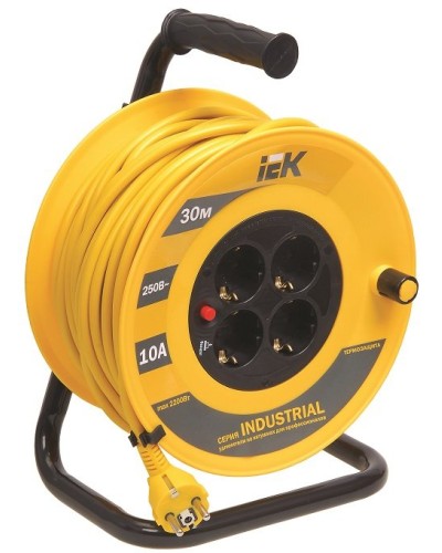 УК30 4 места, 30м (WKP15-16-04-30). Удлинитель на катушке Industrial. IEK в Королеве