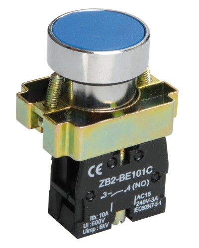 Кнопка LAY5-BA61 без подсветки синяя 1з (BBT60-BA-K07). Кнопка без подсветки. IEK в Королеве