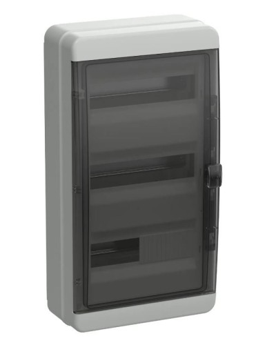 Корпус пластиковый КМПн-36 IP65 TEKFOR (TF5-KP72-N-36-65-K03-K02). Корпус модульный пластиковый черная прозрачная дверь. IEK в Королеве