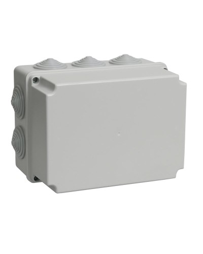 Коробка распаячная КМ41246 190х140х120 открытой проводки IP55 10 гермовводов серая (UKO10-190-140-120-K41-55). Коробка распаячная безгалогенная (HF). IEK в Королеве