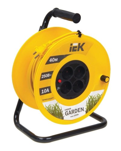 УК40 4 места, 40м (WKP23-10-04-40). Удлинитель на катушке Garden. IEK в Королеве