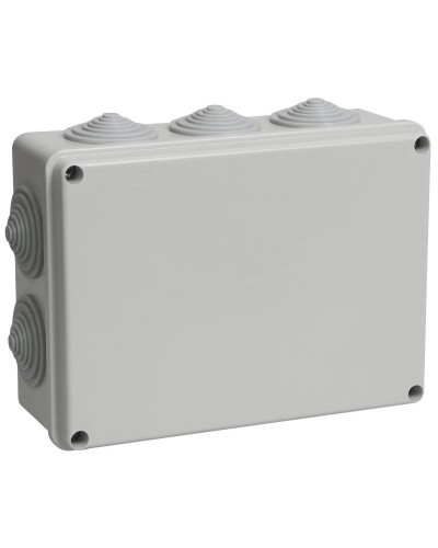 Коробка распаячная КМ41243 190х140х70 открытой проводки IP44 10 гермовводов серая (UKO11-190-140-070-K41-44). Коробка распаячная безгалогенная (HF). IEK в Королеве
