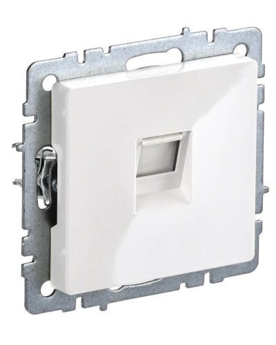 Розетка RJ45 РК10-БрБ кат.5E, белая BRITE (BR-K10-1-K01). Розетка компьютерная. IEK в Королеве