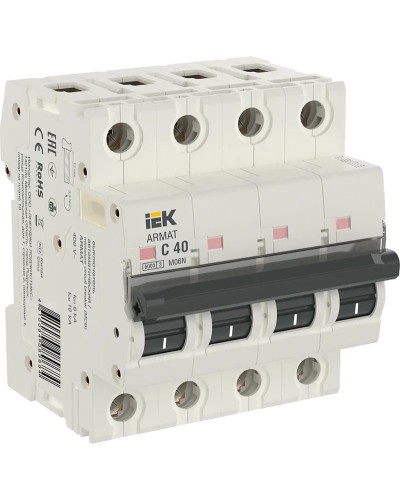 M06N 4P C 40А 6кА ARMAT (AR-M06N-4-C040). Автоматический выключатель. IEK в Королеве