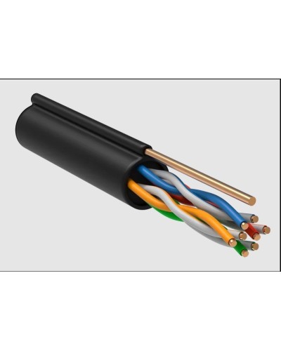 GENERICA U/UTP 5E 24AWG 4PR LDPE трос черный (BC3-C5E04-159-305-R-G). Кабель «витая пара» (LAN) для структурированных систем связи. IEK в Королеве