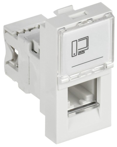 Розетка RJ45 кат.6 PRIMER РКИ-10-00-П-6 белый IEK (PR-KK40D-RI-0-1-C06U-K01). Розетка RJ-45. IEK в Королеве